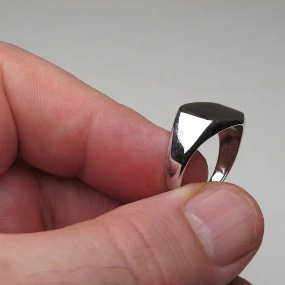 *925 Sterling SilverMen's Ring for initial or name engraved